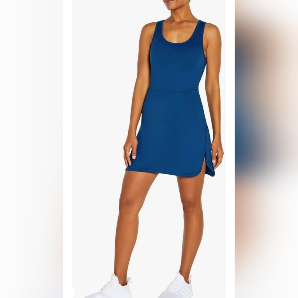 New Balance Collection Women's Peri Active Tennis Dress Navy Peony Size M
